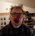 Newman wearing large Clown Nose